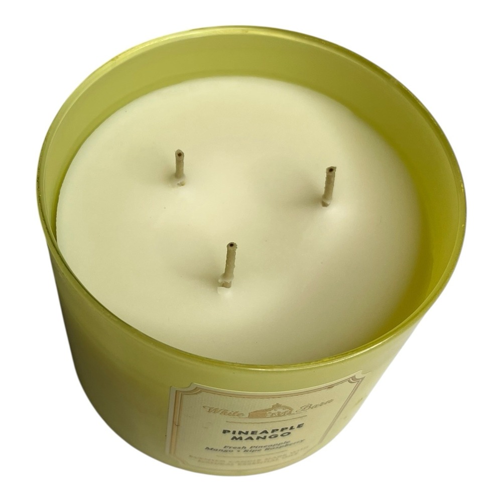 White Barn Bath & Body Works Pineapple Mango 3 Wick Scented Candle  14.5 oz lid - Picture 2 of 9
